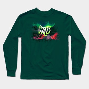 stay wild - campfire mountains aesthetic Long Sleeve T-Shirt